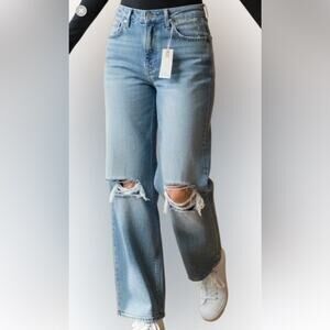 Good American Good Standard Baggy Jeans NWT Size 2/26 Low Rise 30.5” Inseam